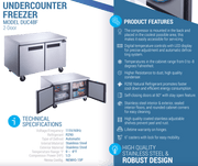 Dukers Undercounter Freezer - CulinaryProfis
