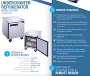 Dukers Undercounter Refrigerator - CulinaryProfis