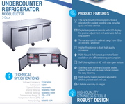 Dukers Undercounter Refrigerator - CulinaryProfis