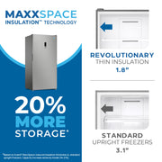 Avanti MaxxSpace Garage-Ready 17 cu. ft. Convertible Upright Freezer Avanti Products, LLC