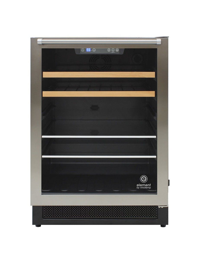 Vinotemp Single-Zone 24" Wine and Beverage Cooler, 16 Bottle and 106 Can Capacity Vinotemp