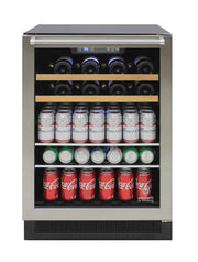 Vinotemp Single-Zone 24" Wine and Beverage Cooler, 16 Bottle and 106 Can Capacity Vinotemp