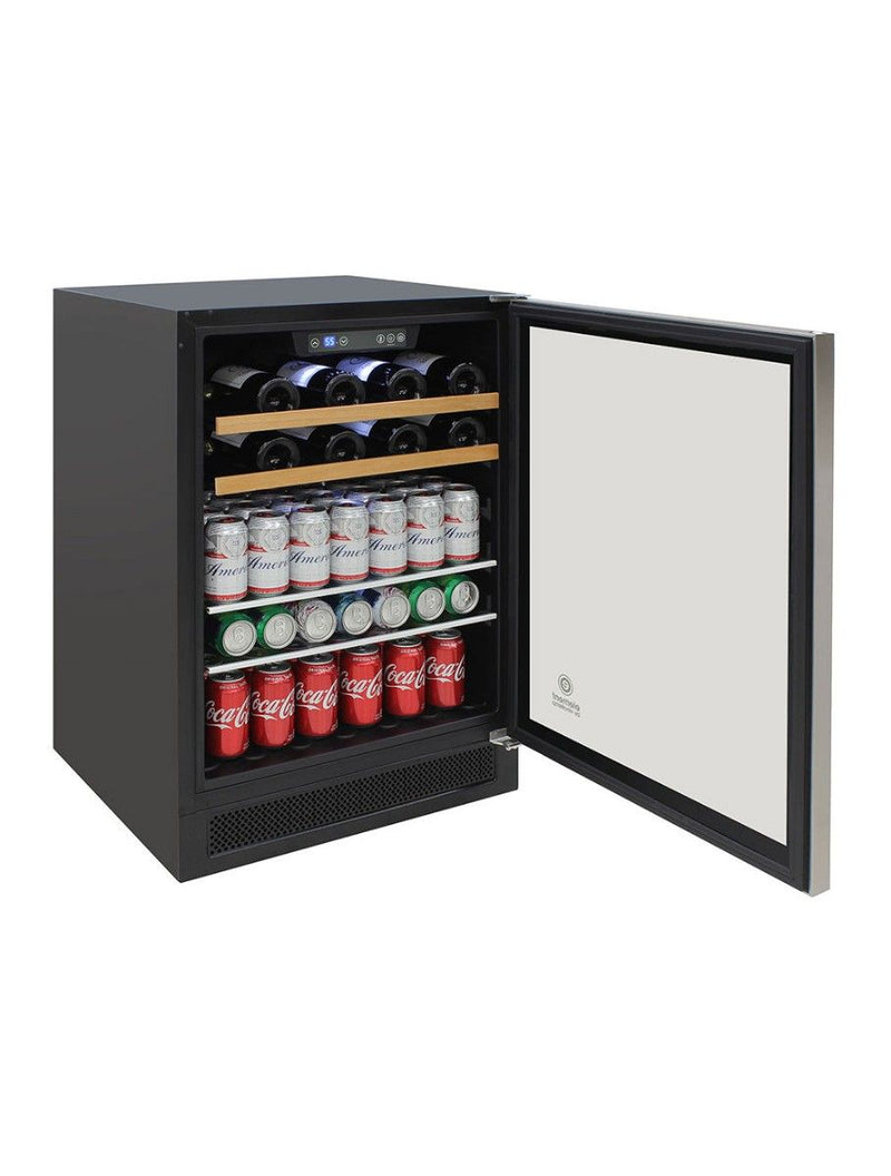 Vinotemp Single-Zone 24" Wine and Beverage Cooler, 16 Bottle and 106 Can Capacity Vinotemp