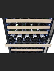 Vinotemp White Backlit Panel Single-Zone Wine Cooler, 173 Bottle Capacity Vinotemp