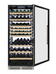 Vinotemp White Backlit Panel Single-Zone Wine Cooler, 173 Bottle Capacity Vinotemp