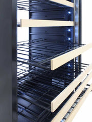 Vinotemp White Backlit Panel Single-Zone Wine Cooler, 173 Bottle Capacity Vinotemp