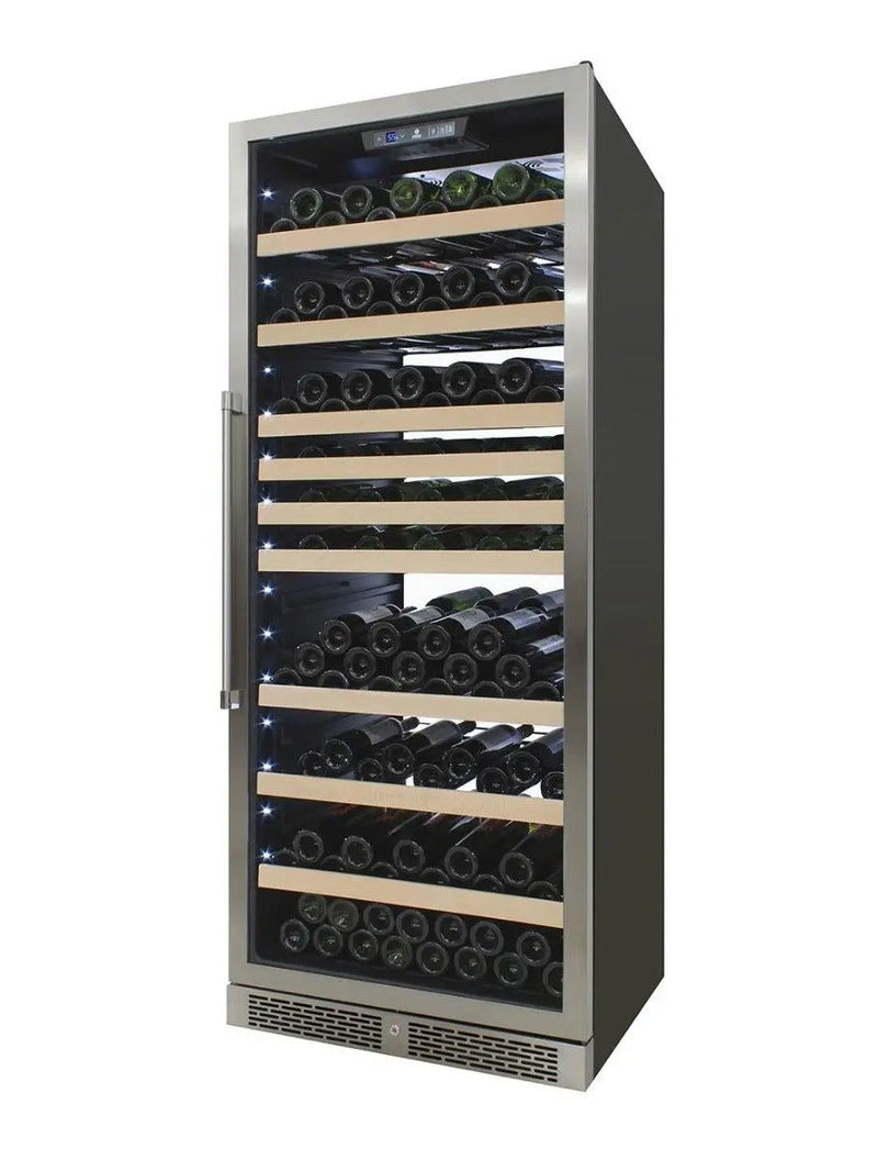 Vinotemp White Backlit Panel Single-Zone Wine Cooler, 173 Bottle Capacity Vinotemp