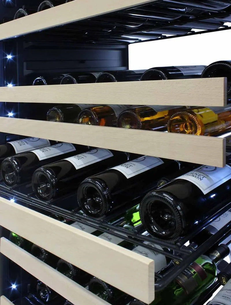 Vinotemp White Backlit Panel Single-Zone Wine Cooler, 173 Bottle Capacity Vinotemp