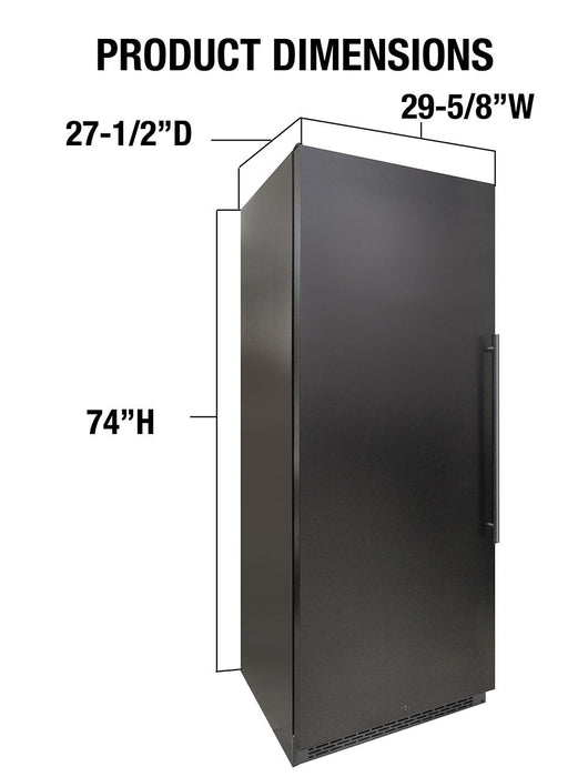 Vinotemp - EL-300GFEB, Vinotemp Garage Dual-Zone Large Capacity Wine Cooler, 300 Bottle Capacity, in Black
