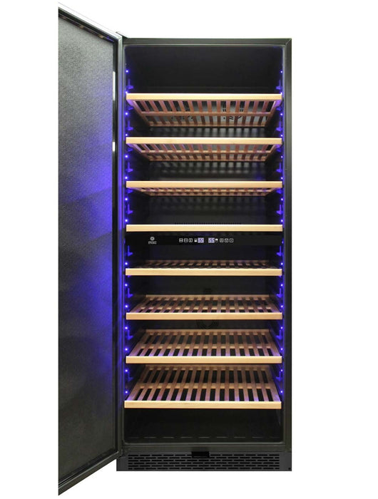 Vinotemp - EL-300GFEB, Vinotemp Garage Dual-Zone Large Capacity Wine Cooler, 300 Bottle Capacity, in Black