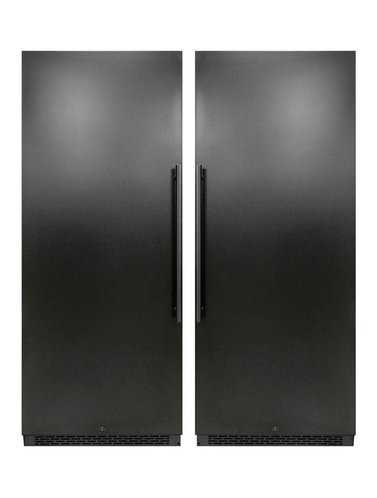 Vinotemp - EL-300GFEB-L, Vinotemp Garage Dual-Zone Large Capacity Wine Cooler, Left Hinge, 300 Bottle Capacity, in Black