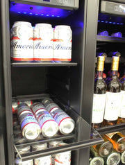 Vinotemp Dual Zone French Door Wine (21 bottle) & Beverage Cooler (55 can) Vinotemp