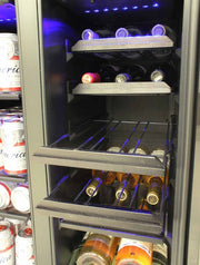 Vinotemp Dual Zone French Door Wine (21 bottle) & Beverage Cooler (55 can) Vinotemp
