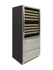 Vinotemp Triple-Zone Wine and Beverage Cooler, 135 Bottle Capacity Vinotemp