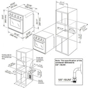 Empava 24" Single Propane Gas Wall Oven - 2.3 cu. ft., EMPV - 24WO10L - CulinaryProfis