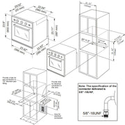 Empava 24" Single Propane Gas Wall Oven - 2.3 cu. ft., EMPV - 24WO11L - CulinaryProfis