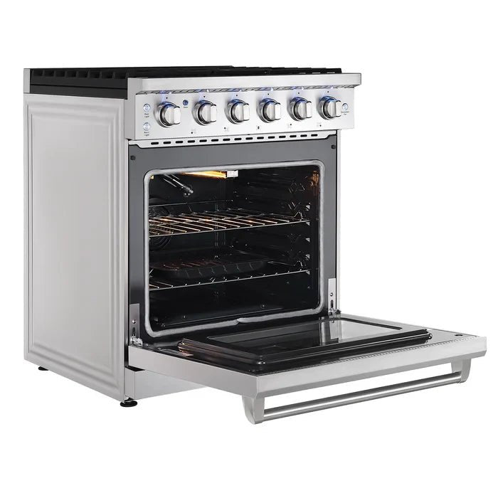 Empava 30" Freestanding Single Oven Natural Gas Range with 5 Burners - 4.5 cu.ft, EMPV - 30GR10 - CulinaryProfis