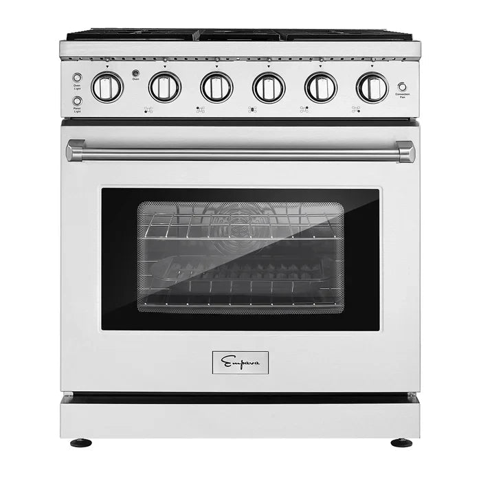Empava 30" Freestanding Single Oven Natural Gas Range with 5 Burners - 4.5 cu.ft, EMPV - 30GR10 - CulinaryProfis