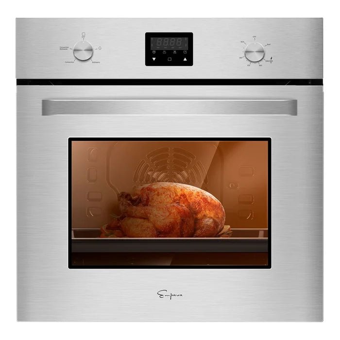 Empava Appliance Package - Empava 24" Propane Gas Oven, Empava 30" Cooktop, Empava 30" Wall Mount Range Hood, AP - EMPV - 24WO11L - CulinaryProfis