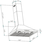Empava Appliance Package - Empava 24" Propane Gas Oven, Empava 30" Cooktop, Empava 30" Wall Mount Range Hood, AP - EMPV - 24WO11L - CulinaryProfis