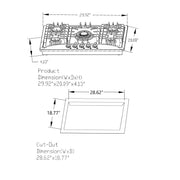 Empava Appliance Package - Empava 30" Air Fry Electric Oven, Empava 30" Cooktop, Empava 30" Convertible Vent Wall Mount Range Hood, AP - EMPV - 30WO04 - 3 - CulinaryProfis