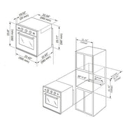 Empava EMPV - 24WO08 24" Single Natural Gas Wall Oven - 2.3 cu.ft with Convection - CulinaryProfis