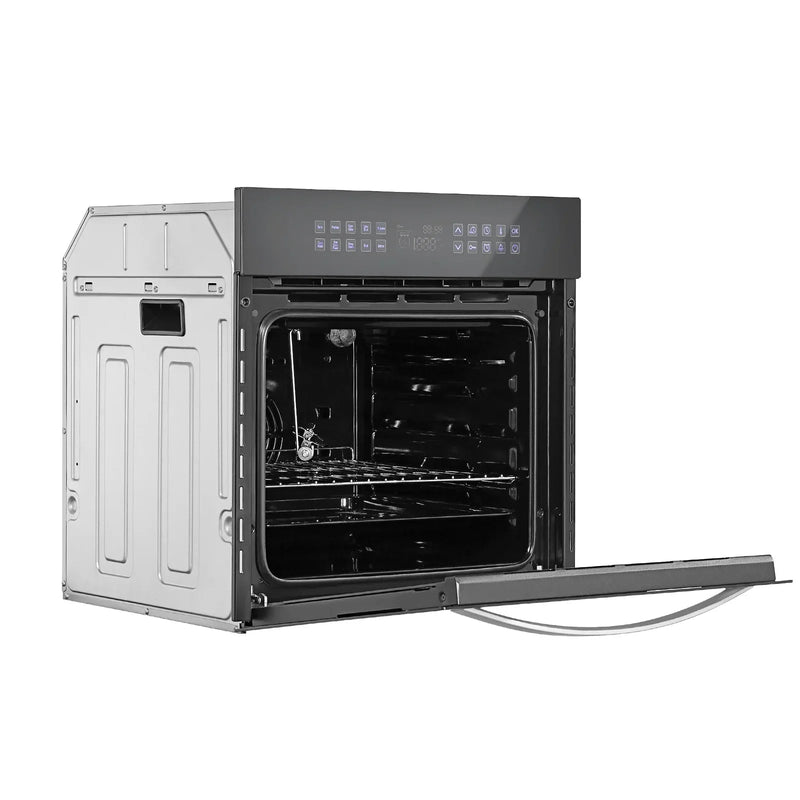 Empava EMPV - 24WOC17 24" Single Electric Wall Oven - 2.3 cu.ft Silver Glass - CulinaryProfis