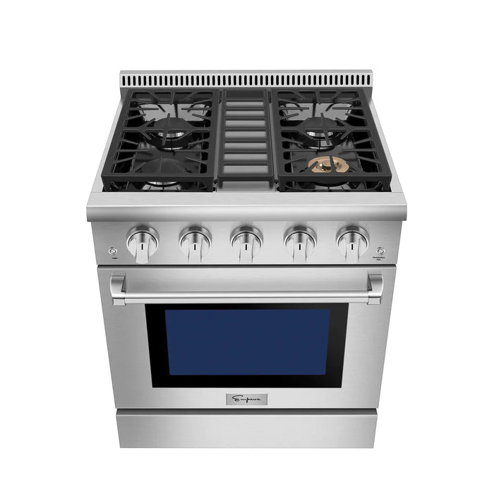 Empava EMPV - 30GR03 30" Slide - In Natural Gas Range - 4.2 cu.ft with 4 Burners - CulinaryProfis