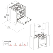 Empava EMPV - 30GR06 30" Freestanding Gas Range - 5 cu.ft Single Oven with 5 Burners - CulinaryProfis