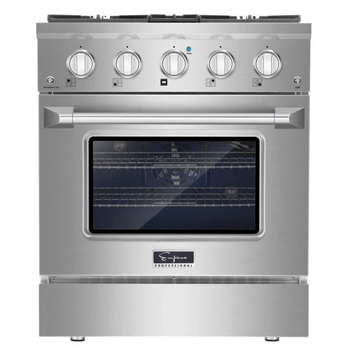 Empava EMPV - 30GR07 30" Slide - In Natural Gas Range - 4.2 cu.ft Single Oven with 4 Burners - CulinaryProfis