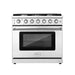 Empava EMPV - 36GR11 36" Slide - In Natural Gas Range - 6 cu.ft Single Oven with 6 Burners - CulinaryProfis