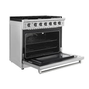 Empava EMPV - 36GR11 36" Slide - In Natural Gas Range - 6 cu.ft Single Oven with 6 Burners - CulinaryProfis