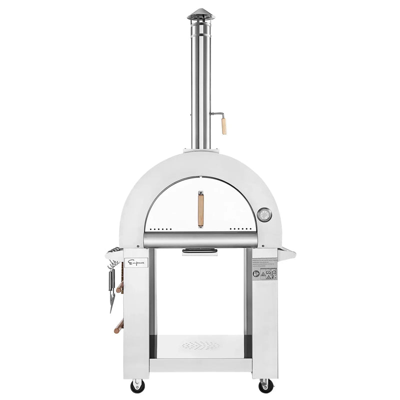 Empava EMPV - PG01 Outdoor Wood Fired Pizza Oven - Stainless Steel with Thermometer - CulinaryProfis