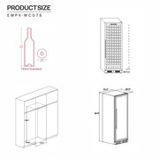 Empava EMPV - WC07S 24" Wine Cooler - 171 Bottle Capacity Single Zone - CulinaryProfis