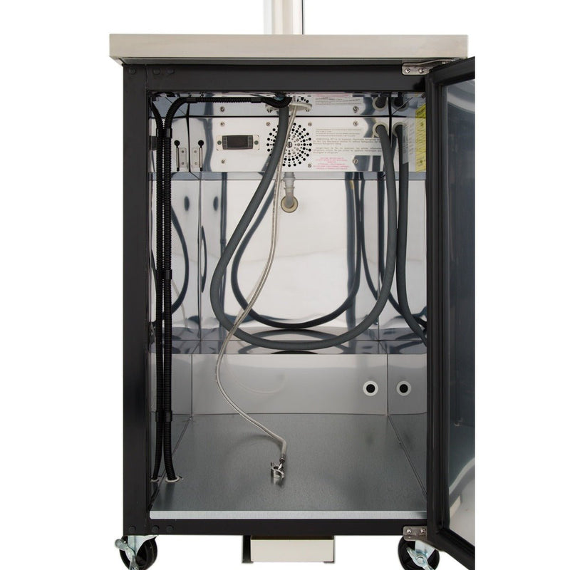 Empura 24" Single Tap Commercial Kegerator - Black, Holds 1 Half Keg - CulinaryProfis