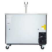 Empura 49" Double Tap Commercial Kegerator - Black, Holds 2 Half Kegs - CulinaryProfis