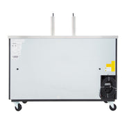 Empura 49" Dual Single Tap Commercial Kegerator - Black, Holds 2 Half Kegs - CulinaryProfis