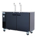Empura 49" Dual Single Tap Commercial Kegerator - Black, Holds 2 Half Kegs - CulinaryProfis