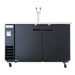 Empura 61" Double Tap Commercial Kegerator - Black, Holds 2 Half Kegs - CulinaryProfis