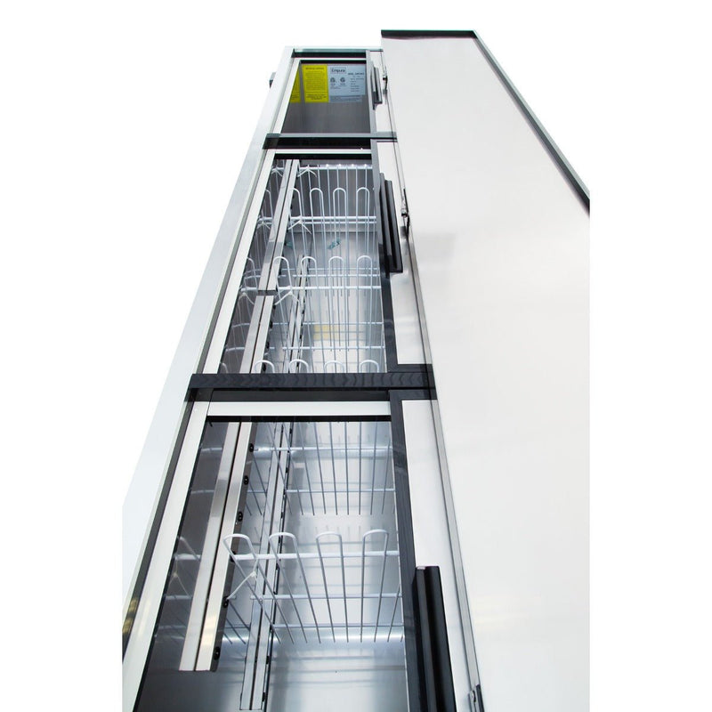 Empura 95" Commercial Horizontal Bottle Cooler - Black Stainless Steel - CulinaryProfis