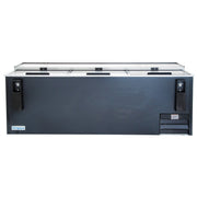 Empura 95" Commercial Horizontal Bottle Cooler - Black Stainless Steel - CulinaryProfis