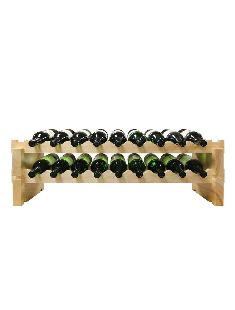 Vinotemp Modular Wine Rack, 2 x 9, 18 Bottle Capacity Vinotemp