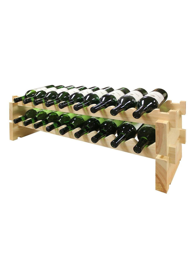 Vinotemp Modular Wine Rack, 2 x 9, 18 Bottle Capacity Vinotemp