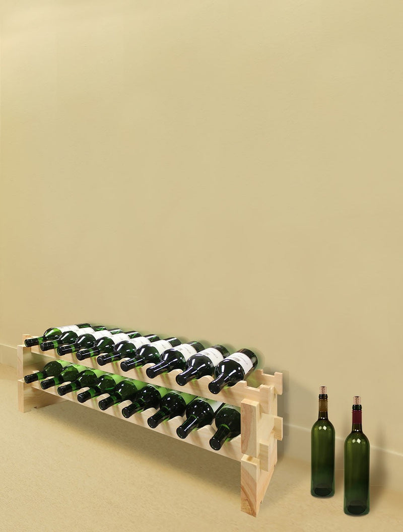 Vinotemp Modular Wine Rack, 2 x 9, 18 Bottle Capacity Vinotemp