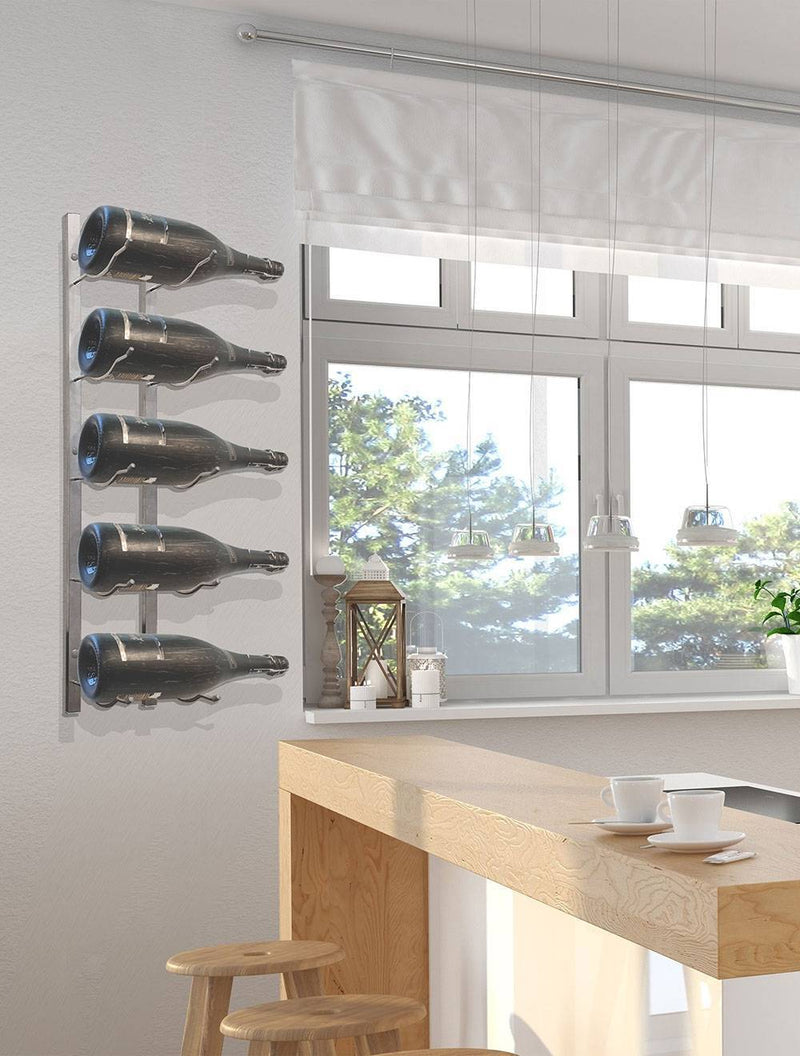 Vinotemp Epicureanist 5-Bottle Magnum Metal Wine Rack, 5 1/4"W x 8"D x 35 3/4"H Vinotemp