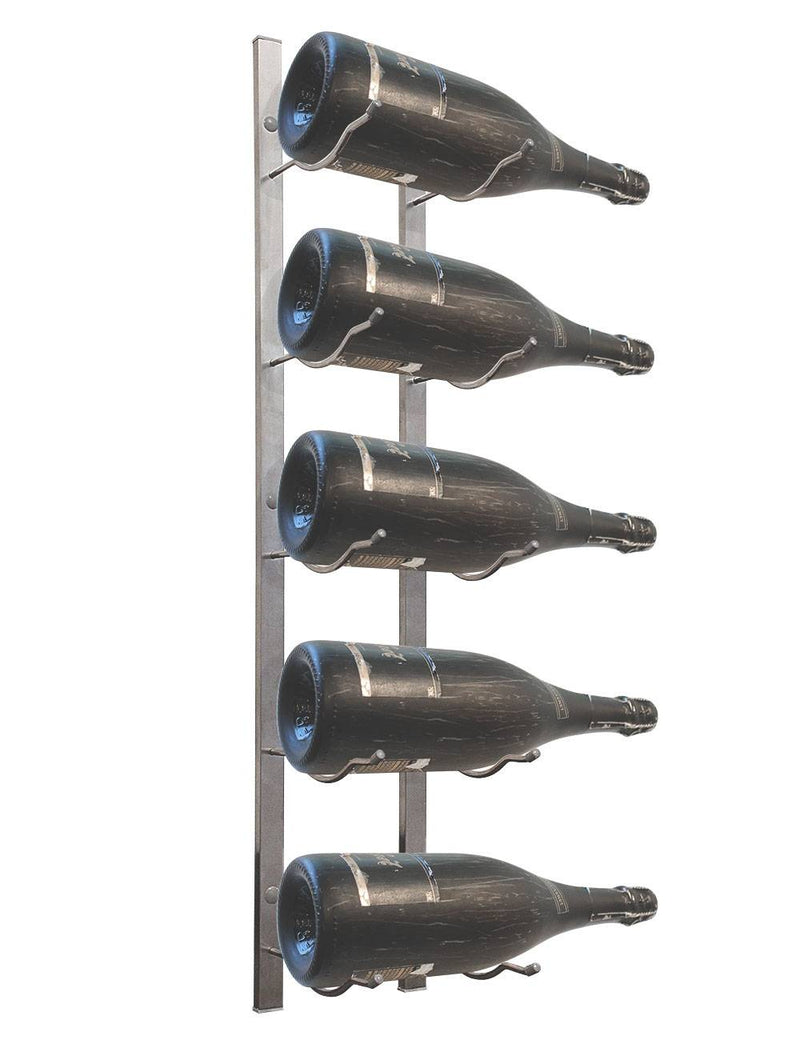 Vinotemp Epicureanist 5-Bottle Magnum Metal Wine Rack, 5 1/4"W x 8"D x 35 3/4"H Vinotemp