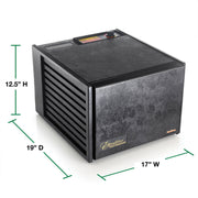 Excalibur - 2900ECB, Excalibur 400W Black Electric Food Dehydrator, 15 Sq Ft Drying Space, 9 Trays, Adjustable Thermostat - CulinaryProfis