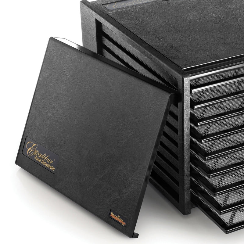 Excalibur - 2900ECB, Excalibur 400W Black Electric Food Dehydrator, 15 Sq Ft Drying Space, 9 Trays, Adjustable Thermostat - CulinaryProfis