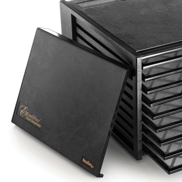 Excalibur - 2900ECB, Excalibur 400W Black Electric Food Dehydrator, 15 Sq Ft Drying Space, 9 Trays, Adjustable Thermostat - CulinaryProfis
