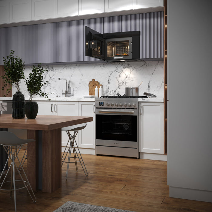 KoolMore 1.3 cu. ft. Over the Range Stainless Steel Microwave, 300 CFM, One Panel (KM-MOT-OP1SS)